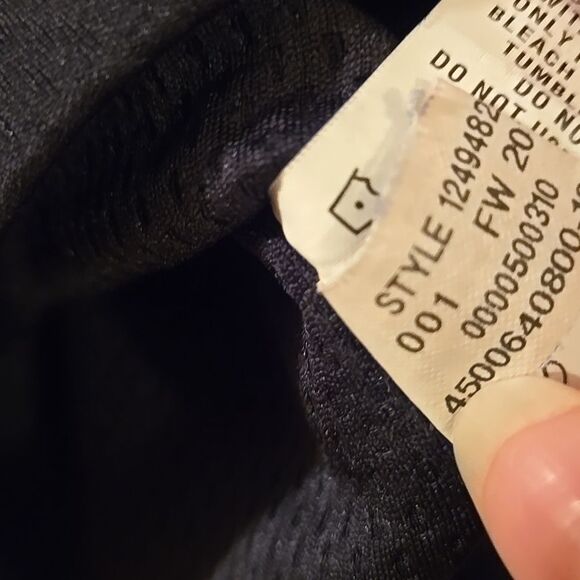 Under Armour Black Quarter-Zip Pullover Embrodered Red Logo Small Loose Women - Picture 14 of 16